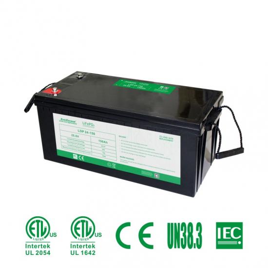 UL Approval Ldp Series UPS ; Solar ; Lighting ; Telecom ; 25.6V 150ah Lithium Iron Battery